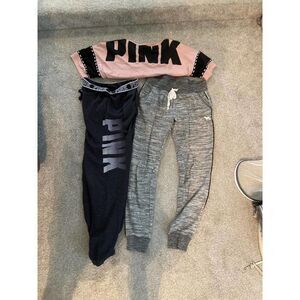 BUNDLE Pink extra small sweat, pants, bundle, and top.‎
